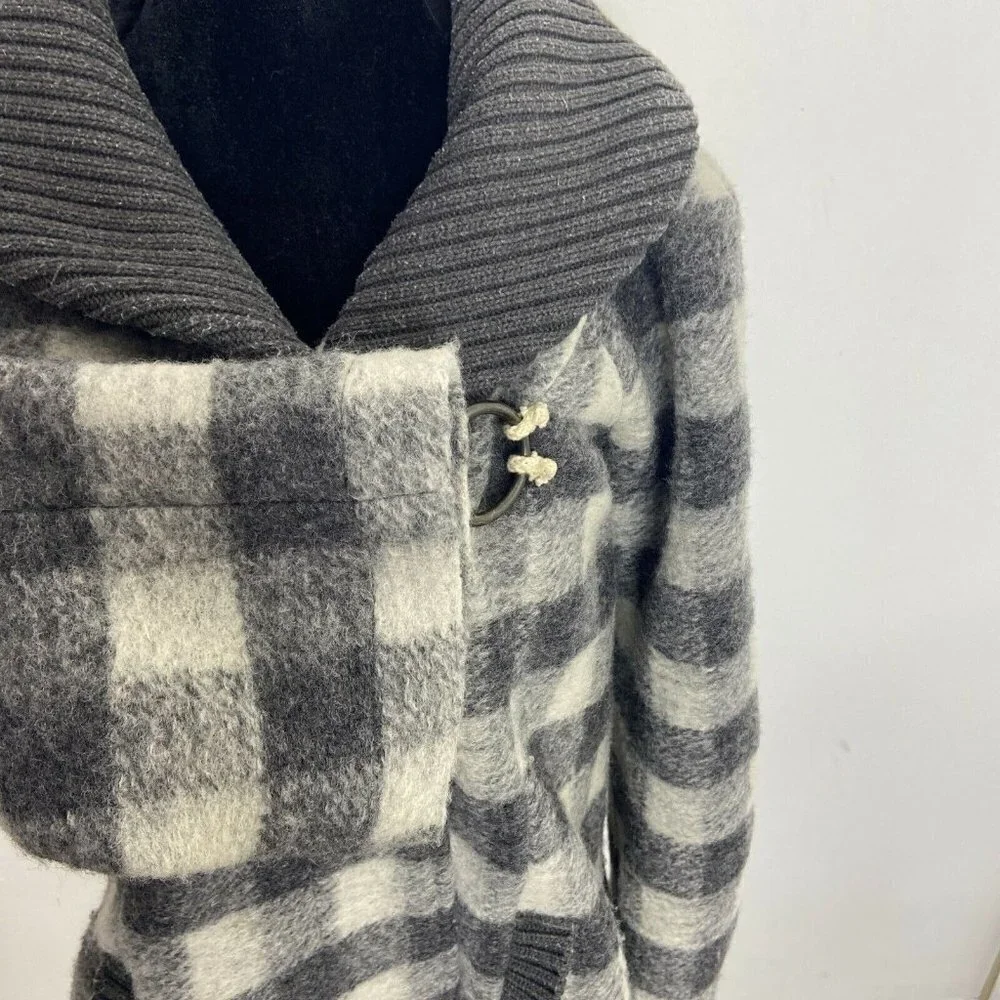 Free People Wool Plaid Shacket Woman 6 Small Collared‎ Loose